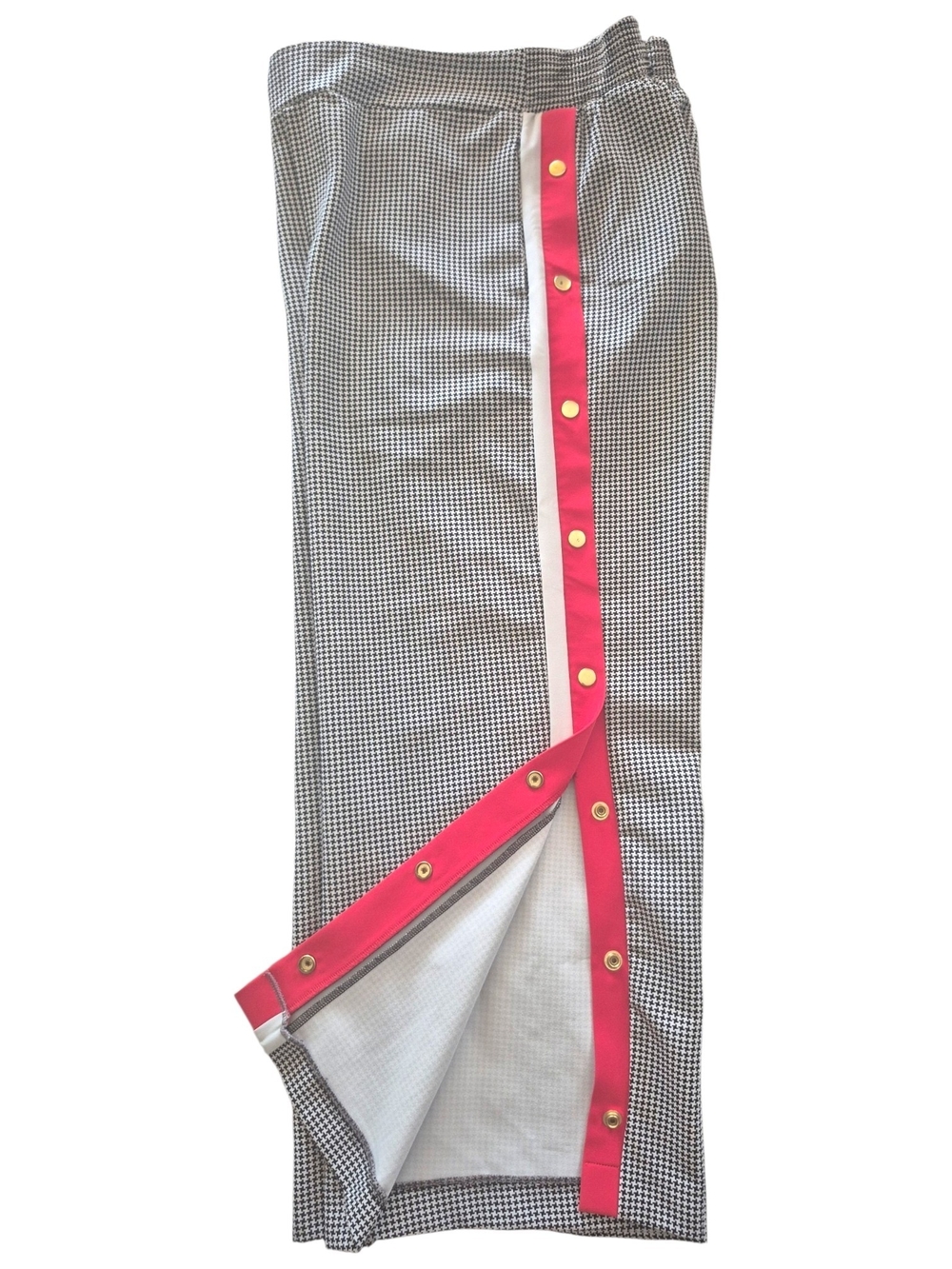 IMAN Houndstooth Track Style Wide-Leg Pants Sz L
